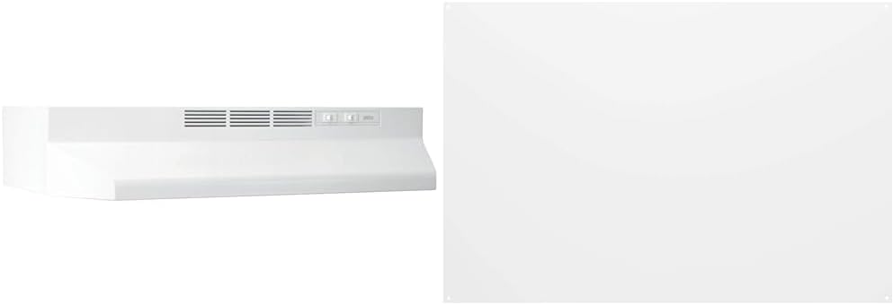 Broan-NuTone 413001 Non-Ducted Ductless Range Hood with Lights Exhaust Fan for Under Cabinet, 30-Inch, White | Under Cabinet Exhaust Fan for Kitchen Ventilation