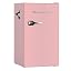 Frigidaire Retro Compact Fridge with Chiller, 3.2 cu ft Countertop Fridge with Built-In Bottle Opener, Compact Refrigerator for Office, Bedroom, Dorm Room or Cabin - 16.5" D x 19" W x 31" H (Coral)