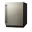 Summit 24" Undercounter Refrigerator, Stainless Steel - AL55 | 4.8 cu.ft. Capacity , ADA Compliant, Stainless Steel Door, Black Cabinet, Built-in or Freestanding