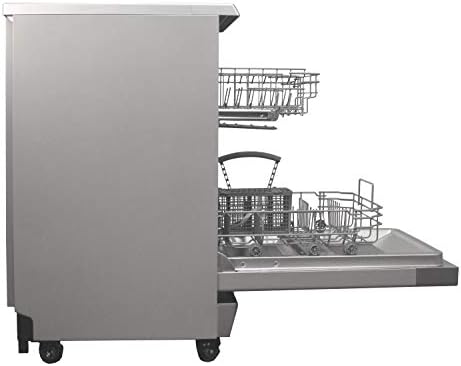 SPT SD-9263SSB 18″ Wide Portable Stainless Steel Dishwasher with ENERGY STAR, 6 Wash Programs, 8 Place Settings and Stainless Steel Tub