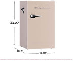 Frigidaire Retro Compact Fridge with Chiller, 3.2 cu ft Countertop Fridge with Built-In Bottle Opener, Compact Refrigerator for Office, Bedroom, Dorm Room or Cabin - 16.5" D x 19" W x 31" H (Coral)