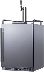Summit 24" Outdoor Beer Kegerator, Stainless Steel - SBC683OS | 5.6 cu.ft Interior, Weatherproof, Complete tap kit, Included