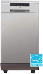SPT SD-9263SSB 18″ Wide Portable Stainless Steel Dishwasher with ENERGY STAR, 6 Wash Programs, 8 Place Settings and Stainless Steel Tub