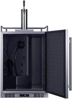 Summit 24" Outdoor Beer Kegerator, Stainless Steel - SBC683OS | 5.6 cu.ft Interior, Weatherproof, Complete tap kit, Included