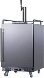 Summit 24" Outdoor Beer Kegerator, Stainless Steel - SBC683OS | 5.6 cu.ft Interior, Weatherproof, Complete tap kit, Included