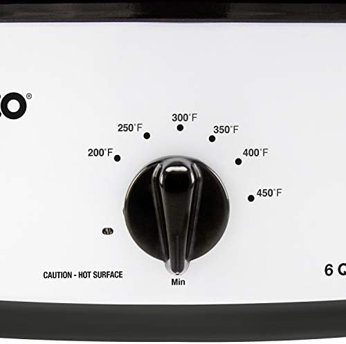 NESCO 4816‑14 Electric Roaster Oven for Everyday Home Cooking, White 6‑Quart Countertop Roaster with Porcelain Coated Steel Cookwell