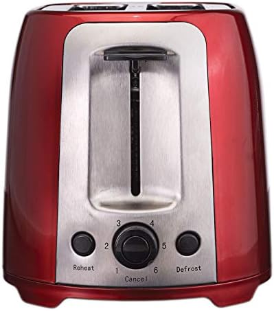 Brentwood TS-292R Cool Touch 2-Slice Extra Wide Slot Toaster, Red