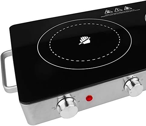 Brentwood Select TS-382 Double Infrared Electric Countertop Burner,1800-Watt, with Timer,Stainless Steel