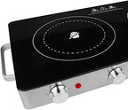 Brentwood Select TS-382 Double Infrared Electric Countertop Burner,1800-Watt, with Timer,Stainless Steel
