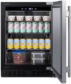 Summit 24" Undercounter Refridgerator, Stainless Steel - ASDS2413 | 3.1 cu.ft. Capacity, ADA COmpliant Design, Built-in or Freestanding Capable