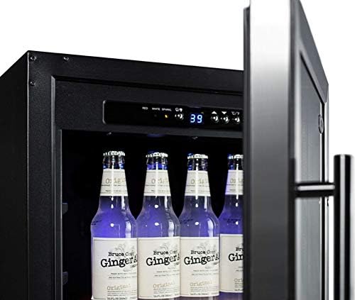 Summit 18” Beverage Center, Stainless Steel - SCR1841BADA | 2.7 cu.ft. Capacity, ADA Compliant, Built-in Capable Glass Door