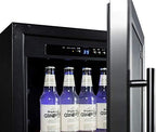 Summit 18” Beverage Center, Stainless Steel - SCR1841BADA | 2.7 cu.ft. Capacity, ADA Compliant, Built-in Capable Glass Door