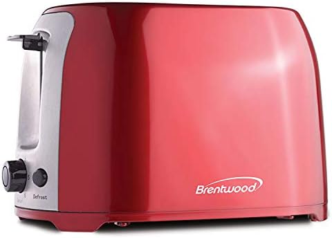 Brentwood TS-292R Cool Touch 2-Slice Extra Wide Slot Toaster, Red