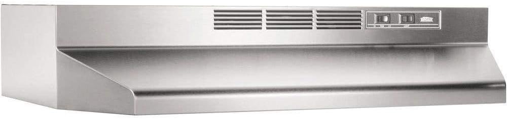 Broan-NuTone 413001 Non-Ducted Ductless Range Hood with Lights Exhaust Fan for Under Cabinet, 30-Inch, White | Under Cabinet Exhaust Fan for Kitchen Ventilation