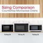 Sharp SMC1461KB 1.4 cu. ft. 1100W Black Countertop Microwave Oven