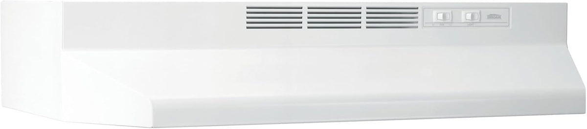 Broan-NuTone 413001 Non-Ducted Ductless Range Hood with Lights Exhaust Fan for Under Cabinet, 30-Inch, White | Under Cabinet Exhaust Fan for Kitchen Ventilation