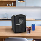 Frigidaire 9 can/6l mini personal fridge cooler Crocodile Finish door-W: 7.08" x L: 11.81" X H: 10.04 (Black)