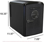 Frigidaire 9 can/6l mini personal fridge cooler Crocodile Finish door-W: 7.08" x L: 11.81" X H: 10.04 (Black)