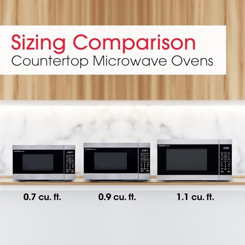 Sharp SMC1162KS 1.1 cu. ft. 1000W Stainless Steel Countertop Microwave Oven