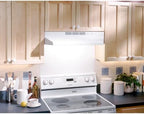 Broan-NuTone 413001 Non-Ducted Ductless Range Hood with Lights Exhaust Fan for Under Cabinet, 30-Inch, White | Under Cabinet Exhaust Fan for Kitchen Ventilation