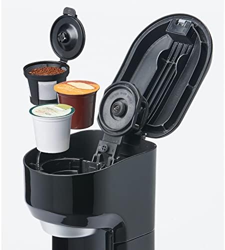 Commercial CHEF Single Serve Coffee Maker, 13-Ounce Water Tank, CHCM1B | Compatible with Coffee Pods, Includes Reusable Filter, One Touch Button for Brewing