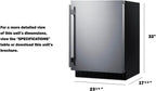 Summit 24" Undercounter Refridgerator, Stainless Steel - ASDS2413 | 3.1 cu.ft. Capacity, ADA COmpliant Design, Built-in or Freestanding Capable