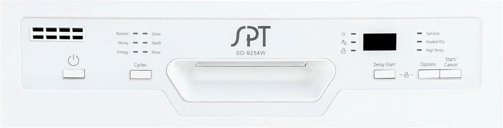 SPT SD-9254W Energy Star 18″ Built-In Dishwasher w/Heated Drying – White
