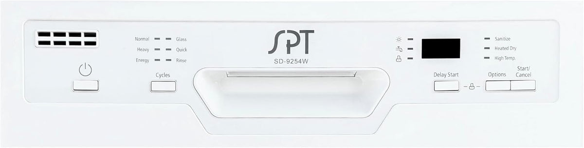 SPT SD-9254W Energy Star 18″ Built-In Dishwasher w/Heated Drying – White