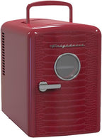 Frigidaire 9 can/6l mini personal fridge cooler Crocodile Finish door-W: 7.08" x L: 11.81" X H: 10.04 (Black)