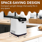 Whynter Ice Cream Maker with Compressor & Timer, 1.28 Qt, White, ICM-128WS | Built In Compressor, No Pre Freezing Needed, LCD Display and Timer, Fresh Homemade Frozen Treats, Trusted Whynter Quality