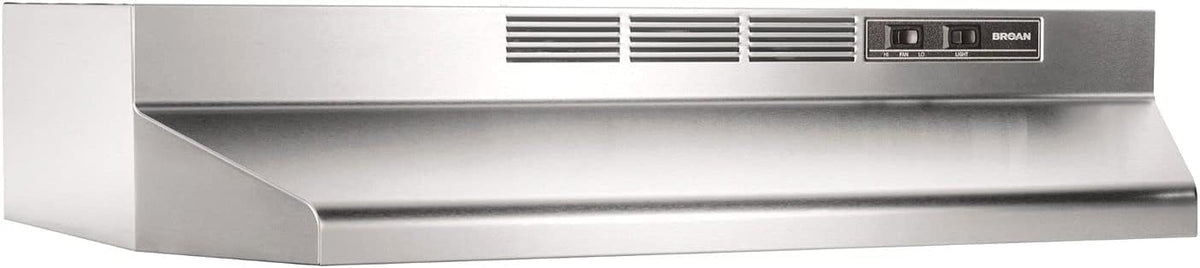 Broan-NuTone 413001 Non-Ducted Ductless Range Hood with Lights Exhaust Fan for Under Cabinet, 30-Inch, White | Under Cabinet Exhaust Fan for Kitchen Ventilation