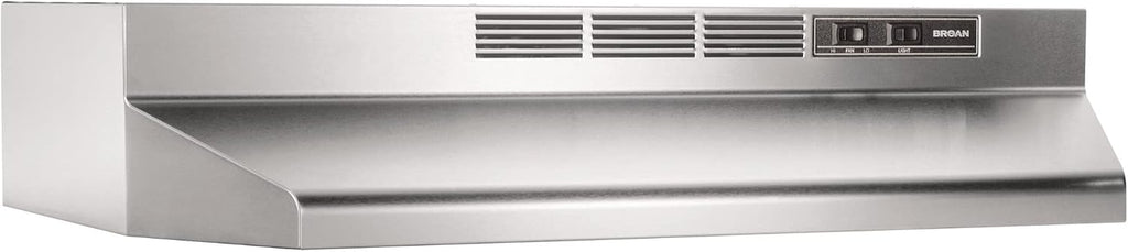 Broan-NuTone 413001 Non-Ducted Ductless Range Hood with Lights Exhaust Fan for Under Cabinet, 30-Inch, White | Under Cabinet Exhaust Fan for Kitchen Ventilation