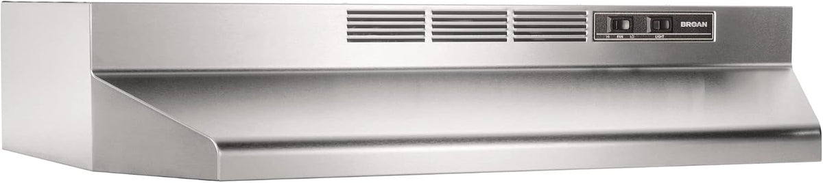 Broan-NuTone 413001 Non-Ducted Ductless Range Hood with Lights Exhaust Fan for Under Cabinet, 30-Inch, White | Under Cabinet Exhaust Fan for Kitchen Ventilation