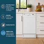 SPT SD-9254W Energy Star 18″ Built-In Dishwasher w/Heated Drying – White