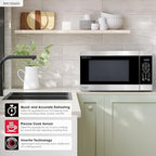 Sharp SMC2266KS 2.2 cu. ft. 1200W Stainless Steel Countertop Microwave Oven | Stainless Steel, Removable 16.5" Carousel Turntable