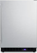 Summit 24” Outdoor Freezer with Ice Maker, Stainless Steel- SPFF51OSIM | 4.7 cu.ft. Capacity, Built-in , Weatherproof, Digital Thermostat