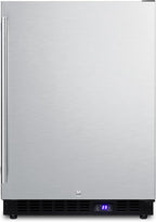 Summit 24” Outdoor Freezer with Ice Maker, Stainless Steel- SPFF51OSIM | 4.7 cu.ft. Capacity, Built-in , Weatherproof, Digital Thermostat