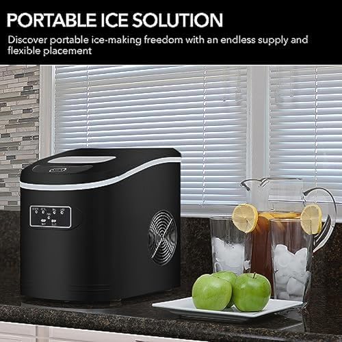Whynter IMC-270MB Compact Portable Ice Maker, 27 lb. Capacity, Metallic Black