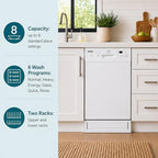 SPT SD-9254W Energy Star 18″ Built-In Dishwasher w/Heated Drying – White