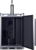 Summit 24" Outdoor Beer Kegerator, Stainless Steel - SBC683OS | 5.6 cu.ft Interior, Weatherproof, Complete tap kit, Included