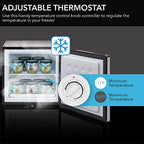 Whynter Upright Freezer 1.1 Cu Ft Lock, Mini Freezer, Stainless CUF-112SS | Adjustable Thermostat and Security Lock, Energy Star Rated, Reversible Door, Adds Compact Frozen Storage at Home