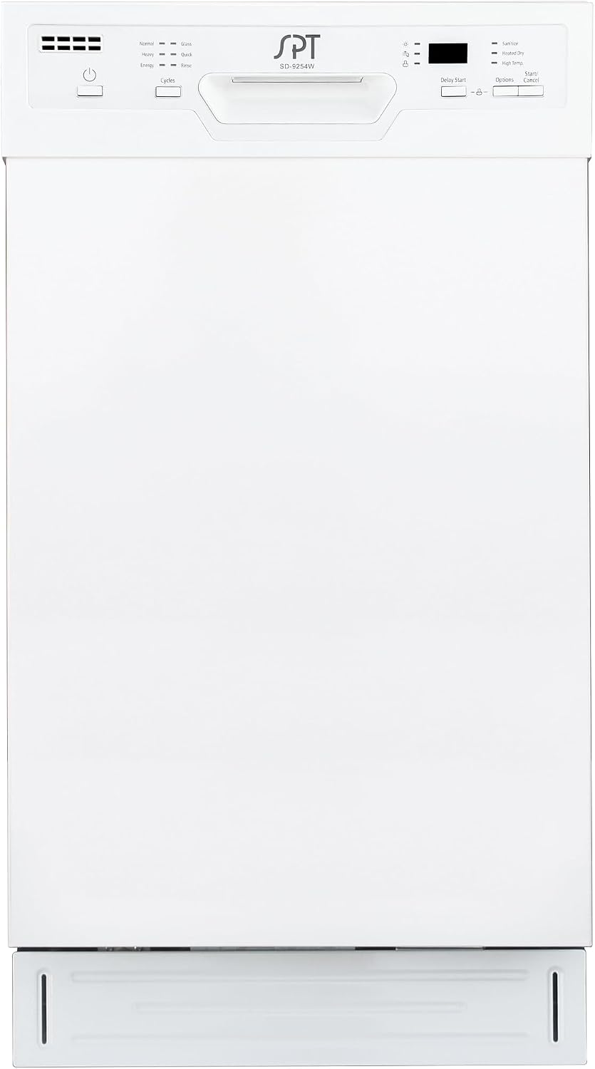 SPT SD-9254W Energy Star 18″ Built-In Dishwasher w/Heated Drying – White