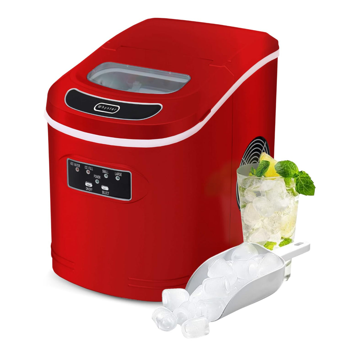 Whynter IMC-270MB Compact Portable Ice Maker, 27 lb. Capacity, Metallic Black