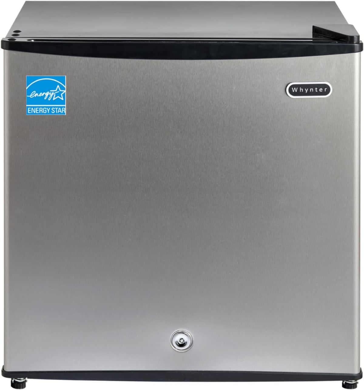 Whynter Upright Freezer 1.1 Cu Ft Lock, Mini Freezer, Stainless CUF-112SS | Adjustable Thermostat and Security Lock, Energy Star Rated, Reversible Door, Adds Compact Frozen Storage at Home