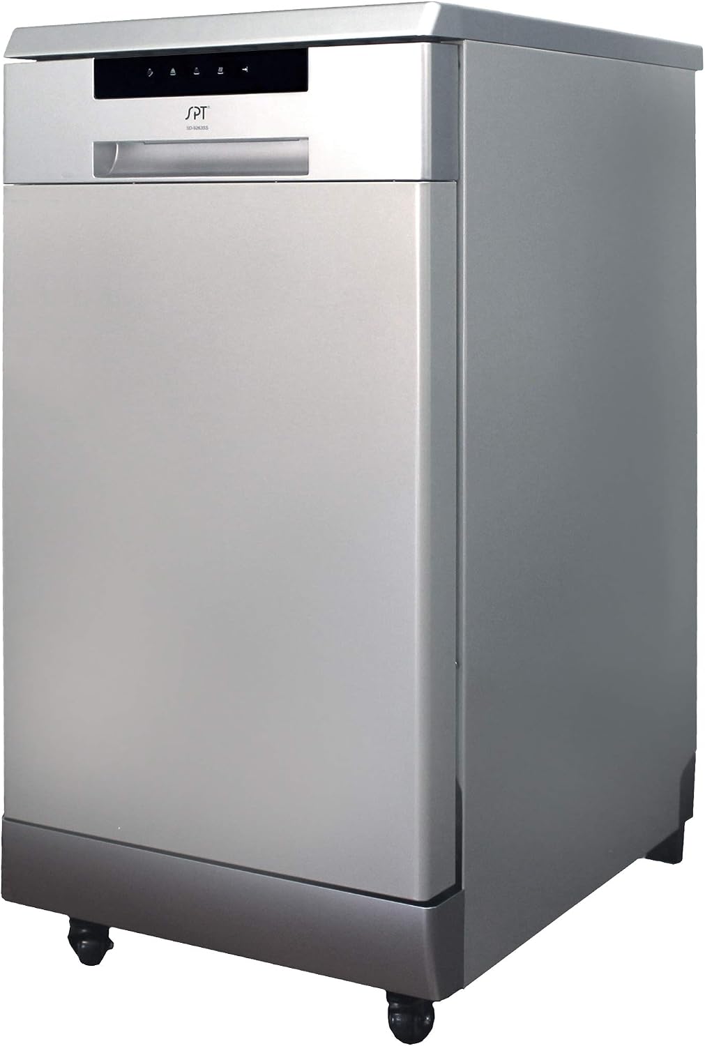 SPT SD-9263SSB 18″ Wide Portable Stainless Steel Dishwasher with ENERGY STAR, 6 Wash Programs, 8 Place Settings and Stainless Steel Tub