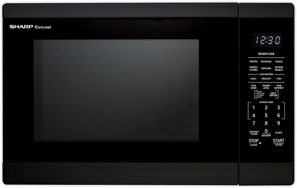 Sharp SMC1461KB 1.4 cu. ft. 1100W Black Countertop Microwave Oven