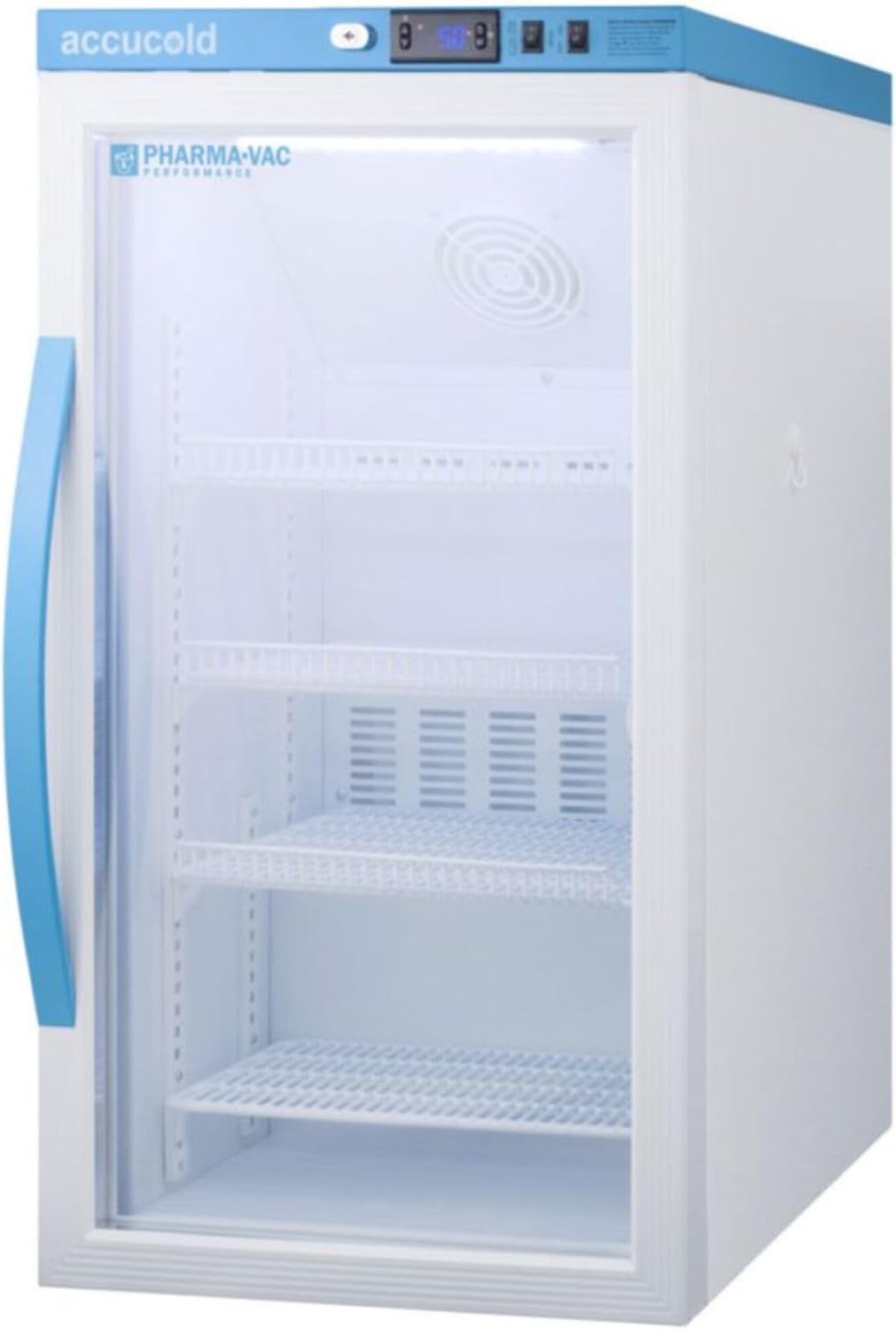 Accucold 3 Cu.Ft. Vaccine Refrigerator, White - ARG3PV | Counter Height, Medical Refigerator, Glass Door, Automatic Defrost, Digital Thermostat.
