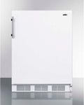 Summit 24" Refrigerator Freezer, Undercounter Fridge, 5.1 cu.ft. Capacity, ADA Compliant, ENERGYSTAR, White- CT661WADA