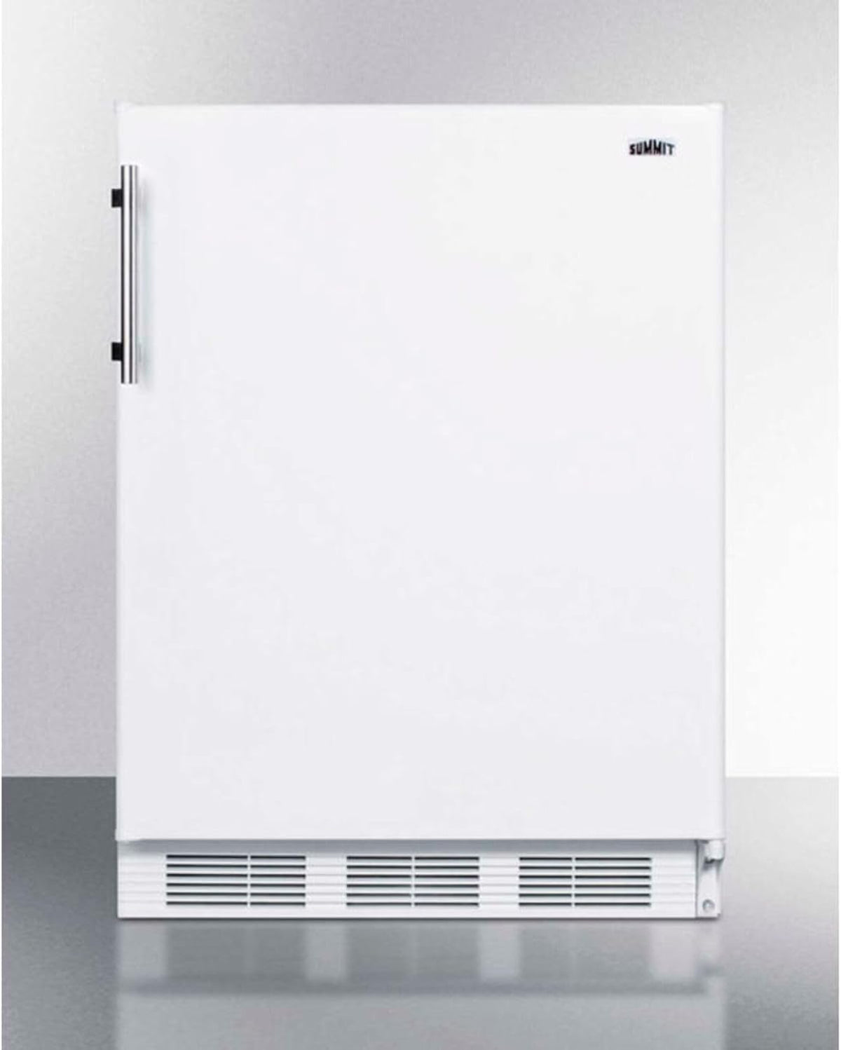 Summit 24" Refrigerator Freezer, Undercounter Fridge, 5.1 cu.ft. Capacity, ADA Compliant, ENERGYSTAR, White- CT661WADA