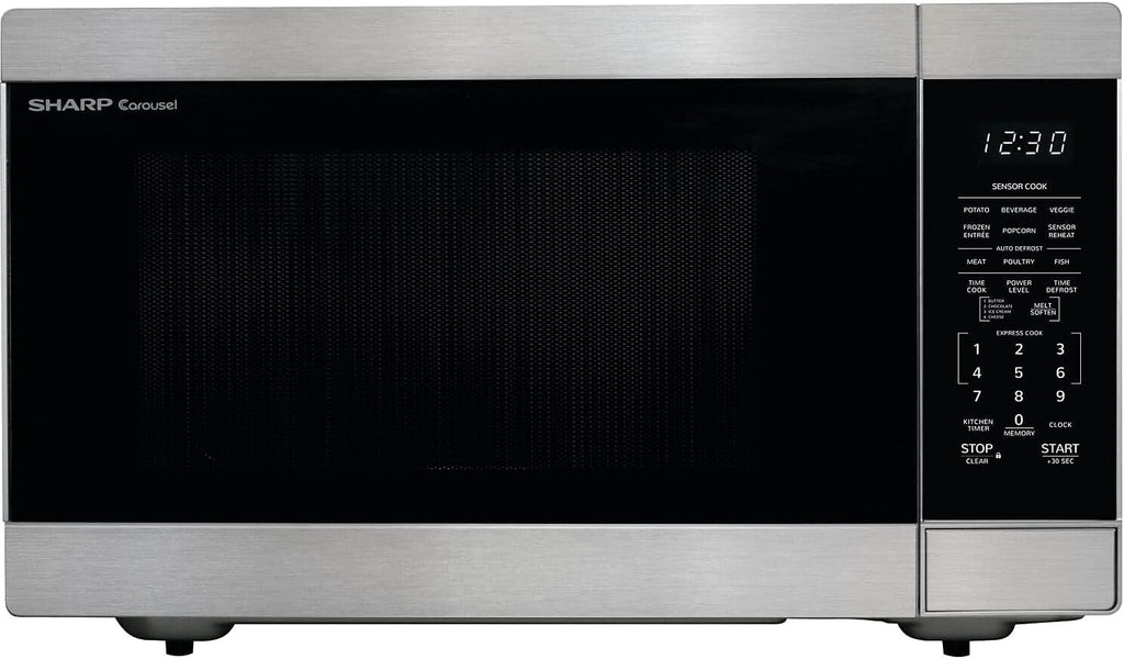 Sharp SMC2266KS 2.2 cu. ft. 1200W Stainless Steel Countertop Microwave Oven | Stainless Steel, Removable 16.5" Carousel Turntable